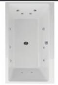 SONAS Oscar 1700x750mm Double Ended 12 White Jet Whirlpool Bath White (ONLY 1 IN STOCK) image