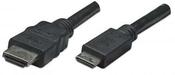 1.8m HDMI to Mini HDMI High Speed HDMI Cable 3D, Mini HDMI Male to HDMI Male, Shielded, Black