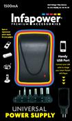 INFAPOWER 1500MA MULTIVOLT UNIVERSAL CHARGER