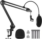 INNOGEAR refurbished microphone stand with microphone windshield and microphone pop filter image