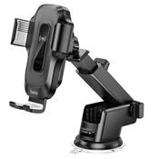 Hoco HW3 Wise Automatic Induction Wireless Fast Charging Center Console Car Holder(Black)