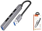 HOCO "HB26" 4-in-1 USB Adapter ( Type-C To USB3.0 + USB2.0*3 )