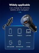 LDNIO 100W PD QC LED DUAL CAR CHARGER INC C TO C CABLE image