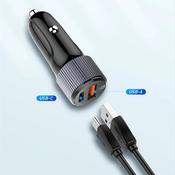 LDNIO 38W PD QC LED DUAL USB C and USB A CAR CHARGER image