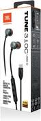 JBL Tune 310 C Hi-Res Wired Earbuds with Microphone, Flat Tangle-Free Cable, 3-Button Remote, EQ Presets Control and Volume Adjustment, Black image