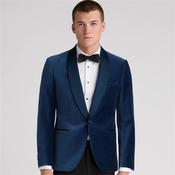 Remus Uomo Romeo Velvet Jacket - Blue - 36R