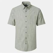 Casa Moda Stripe Short Sleeve Shirt - Green - M image