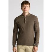 Remus Uomo Ls Polo Sweater - Brown - S