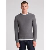 Remus Uomo Diagonal Design Sweater - Grey - S