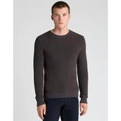Remus Uomo Two-Tone Knit Sweater - Brown - S
