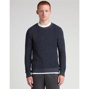 Remus Uomo Two-Tone Knit Sweater - Navy - M