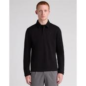 Remus Uomo Long Sleeve Polo Shirt - Black - S