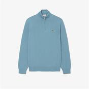 Lacoste Zipped High Neck Cotton Sweater - Blue - S image