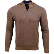 Andre Inch 1/4 Zip Jumper - Brown - M image