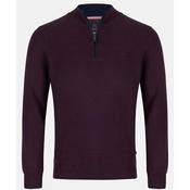 Andre Inch 1/4 Zip Jumper - Burgundy - M image