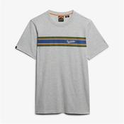 Superdry Stripe Logo T-Shirt - Grey - S