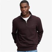 Superdry Essential Serif Logo 1/2 Zip - Burgundy - S