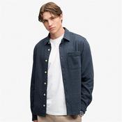 Superdry Twill Tweed Jersey Shirt - Navy - S image