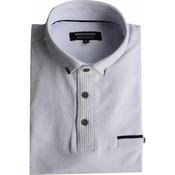 Advise Knitted Collar Polo Shirt - White - M image