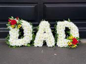 Dad Funeral Flowers Name Tributes