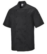 Chefs Jacket Kent Short Sleeve – Black C734 image