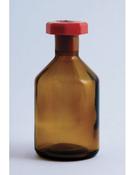 Amber Glass Reagent Bottle with Plastic Stopper - 250mL x 6pcs