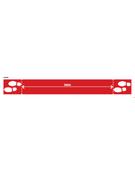 Red Floor Graphic 2.8m x 500mm (WxH) Standard Design. Each