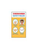 Rectangular "Safety Rules" Sticker 500mm x 800mm (WxH) Child Friendly Design