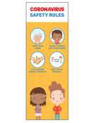 Premium Pull Up "Safety Rules" 850mm x 2m (WxH) Child Friendly Design