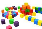 Colourful Wooden Cubes (100) image