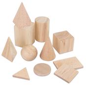 Wooden Geometric Solids &amp;amp; Shapes Set (11)