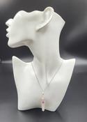 Rose Quartz Pendant with Amethyst Accent