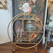 Lily's Entertaining Offer – Gold Drinks Trolley &amp; 8 Diamante Champagne Flutes