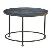 Blue Pattern Glass Top Coffee Table image