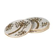 Set of 4 Palm Beeded Coasters