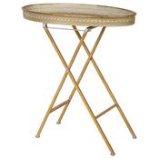 Distressed Oval Metal Tray Table image