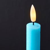 Verona – Set of 4 Blue LED Taper Candles with Remote