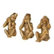 Set of 3 'No Evil' Monkey Ornaments