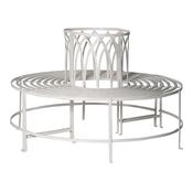 French Country Circular Tree Bench Seat – Cream