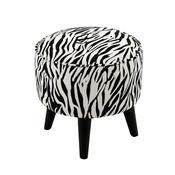 Black and White Zebra Print Stool