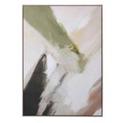 Abstract Green Colours Framed Canvas image
