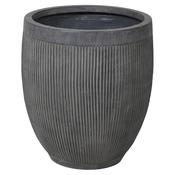 Grey Ribbed Tub Planter image