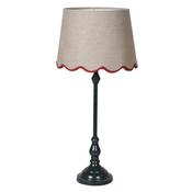The Jane Table Lamp with red rim shade image