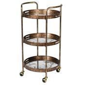Antique Gold 3 Tier Trolley
