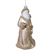 Gold Glitter Santa Bauble