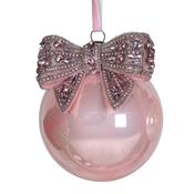 Pink Rhinestone Bow Bauble