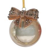 Gold Rhinestone Bow Bauble