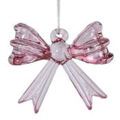Rose Glitter Bow Bauble