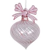 Rose Glitter Bow Bauble