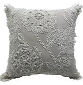 Cream Embroidered Cushion image